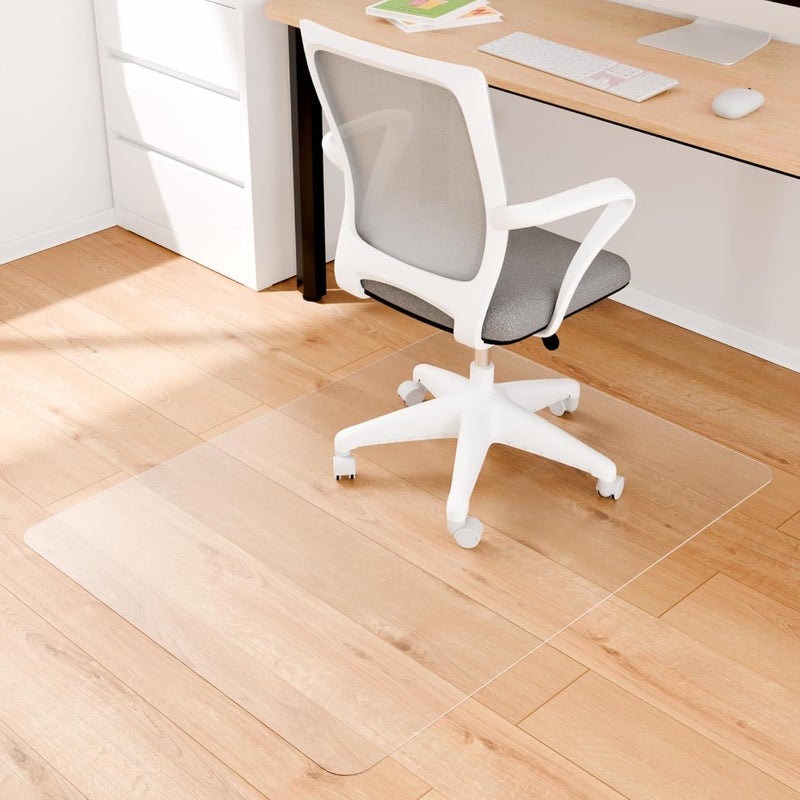 Naturei Office Chair Mat for Hard Floors- 48" x 36", Desk Floor Mat for Rolling Chairs, Clear Plastic Chair Mat, Easy Glide, Under Desk Floor Protector for Home and Office Use - Image 2